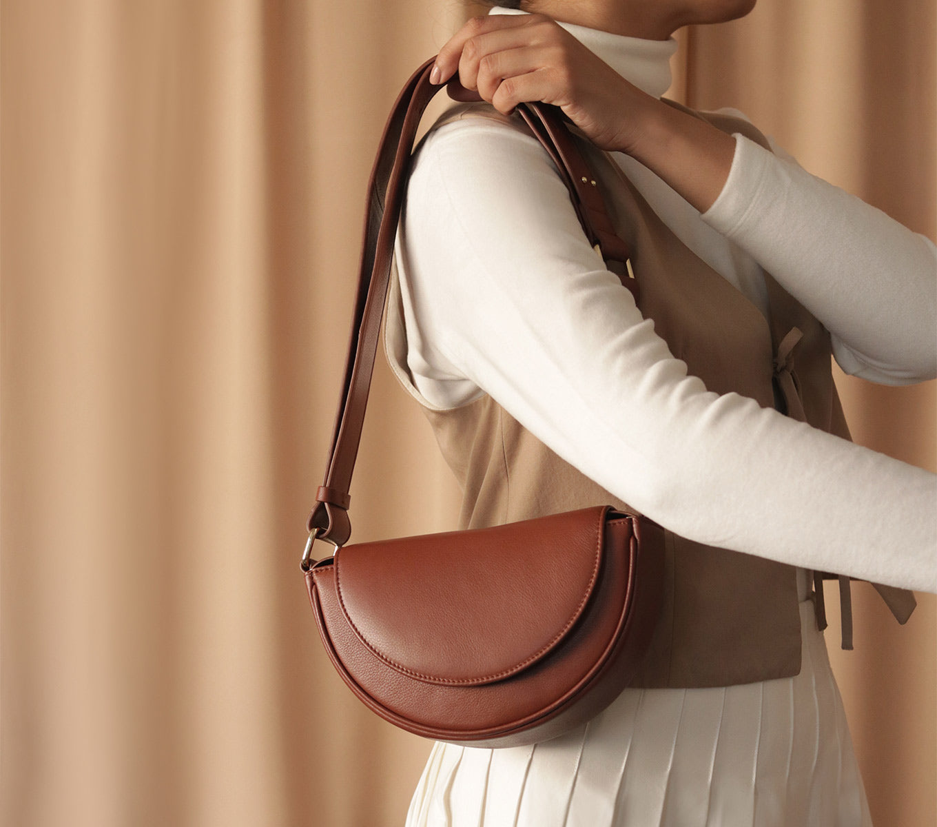 Premium Malmo Genuine Leather Handbag - Stylish & Durable Women's Crossbody Bag for Work, Travel & Everyday Use