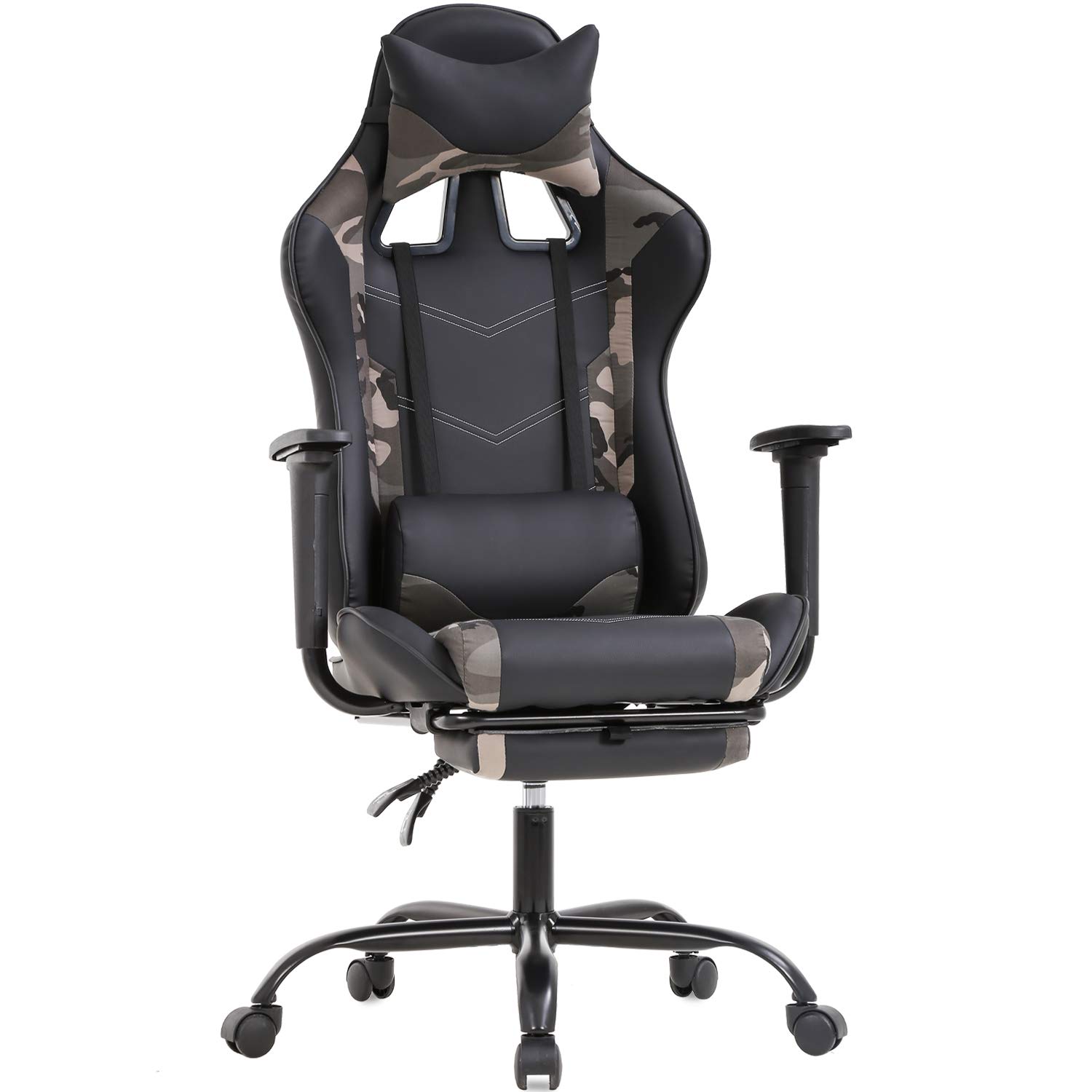 Ergonomic Office Chair with Lumbar Support - PU Leather Gaming & Computer Desk Chair - Adjustable Swivel Rolling Chair for Men & Women - Perfect for Home Office, Gaming & Workspaces