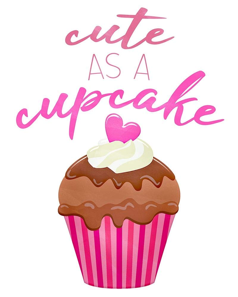 Cute as a Cupcake by Allen Kimberly - 24x36 Inch Vibrant Multicolor Wall Art Poster | Perfect for Nursery, Kids Room Decor & Birthday Party Themes