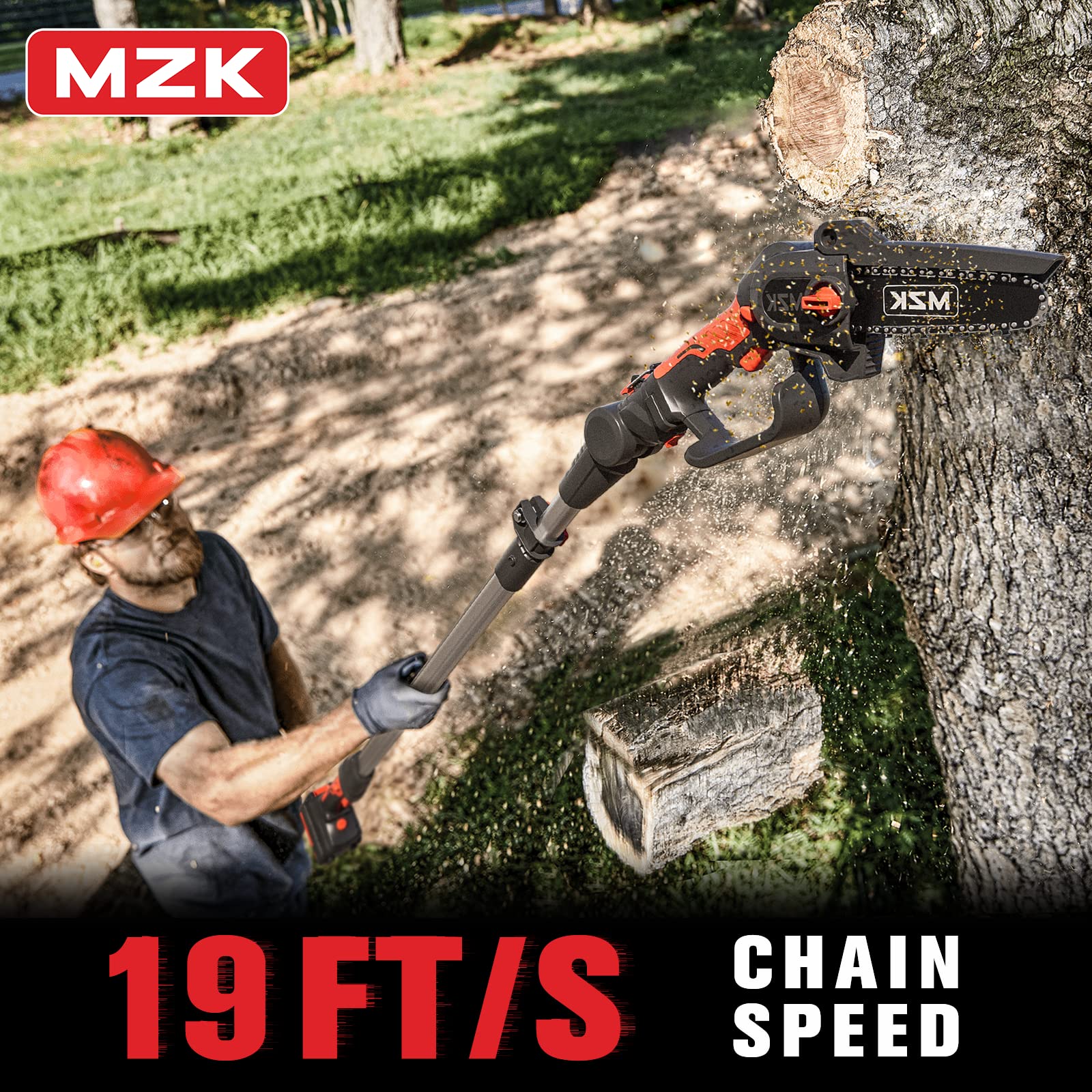 2-in-1 Cordless Pole Saw & Mini Chainsaw Kit - 20V Battery Powered with 3 Replacement Chains, 4.5