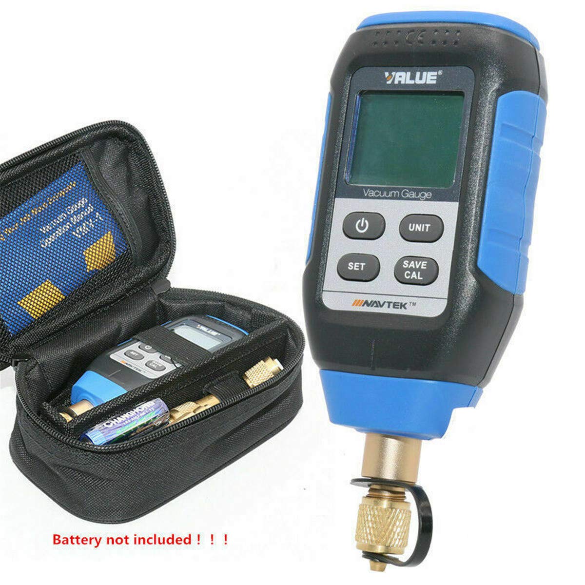 ELEOPTION VMV-1 High Precision Digital Vacuum Gauge 0-10000Pa for HVAC, Laboratory & Industrial Applications - Accurate Atmospheric Pressure Measurement Tool