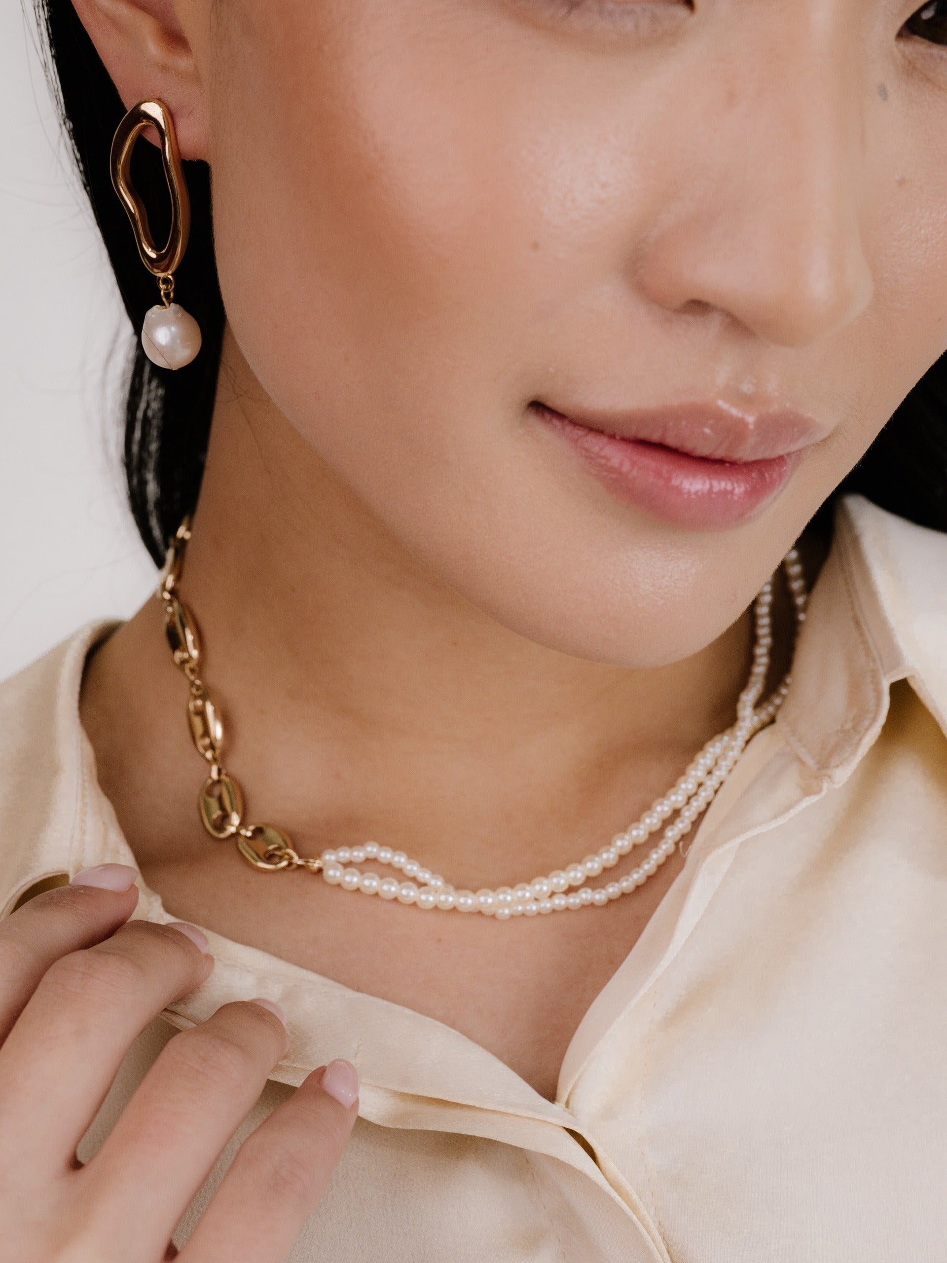 Open Circle Freshwater Pearl Earrings - Elegant Dangle Earrings for Women, Perfect for Weddings, Parties & Special Occasions