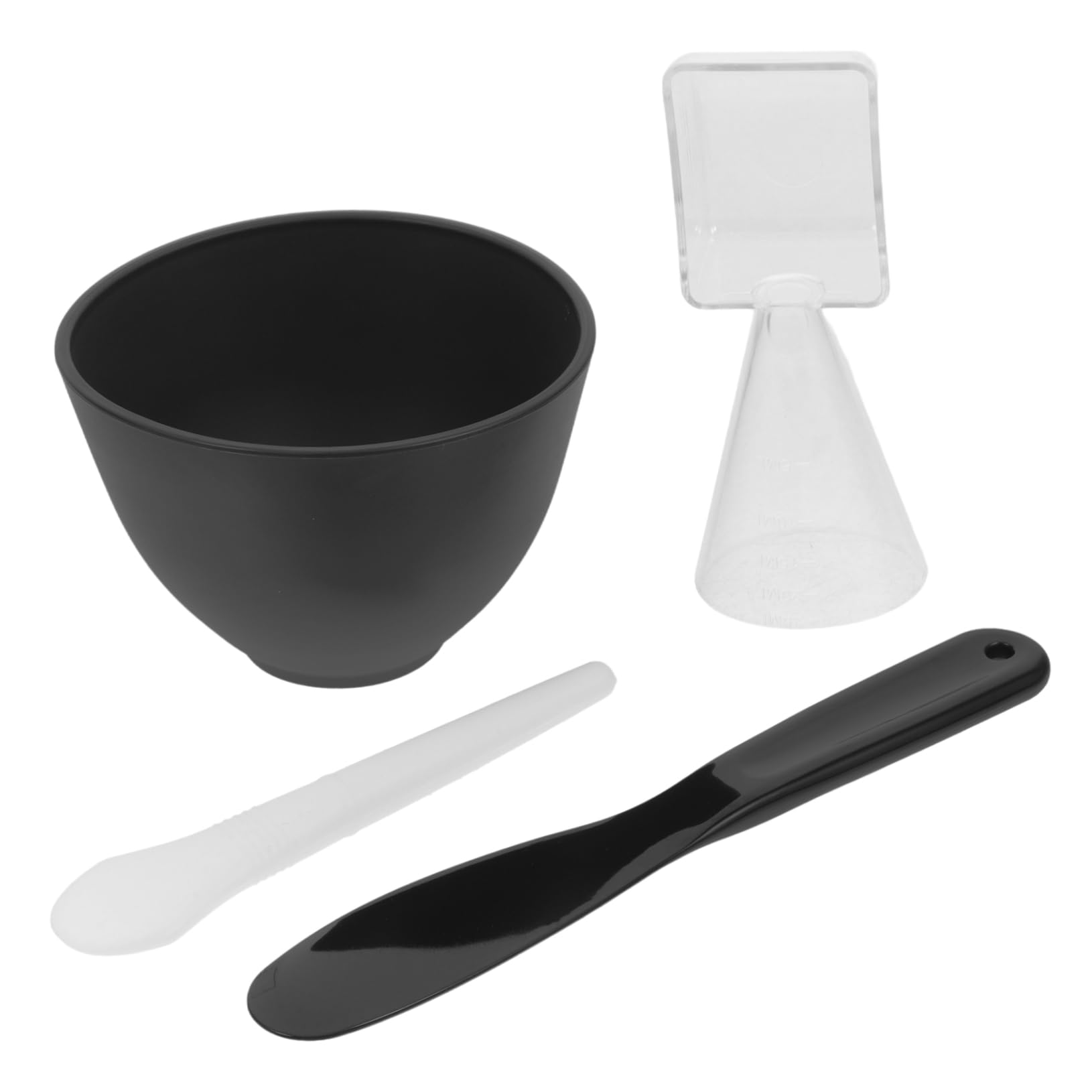 Professional Silicone Facial Mask Mixing Bowl Set - DIY Spa Tool for Homemade Skincare, Black Mask Applicator & Bowl - Perfect for At-Home Facials & Beauty Treatments