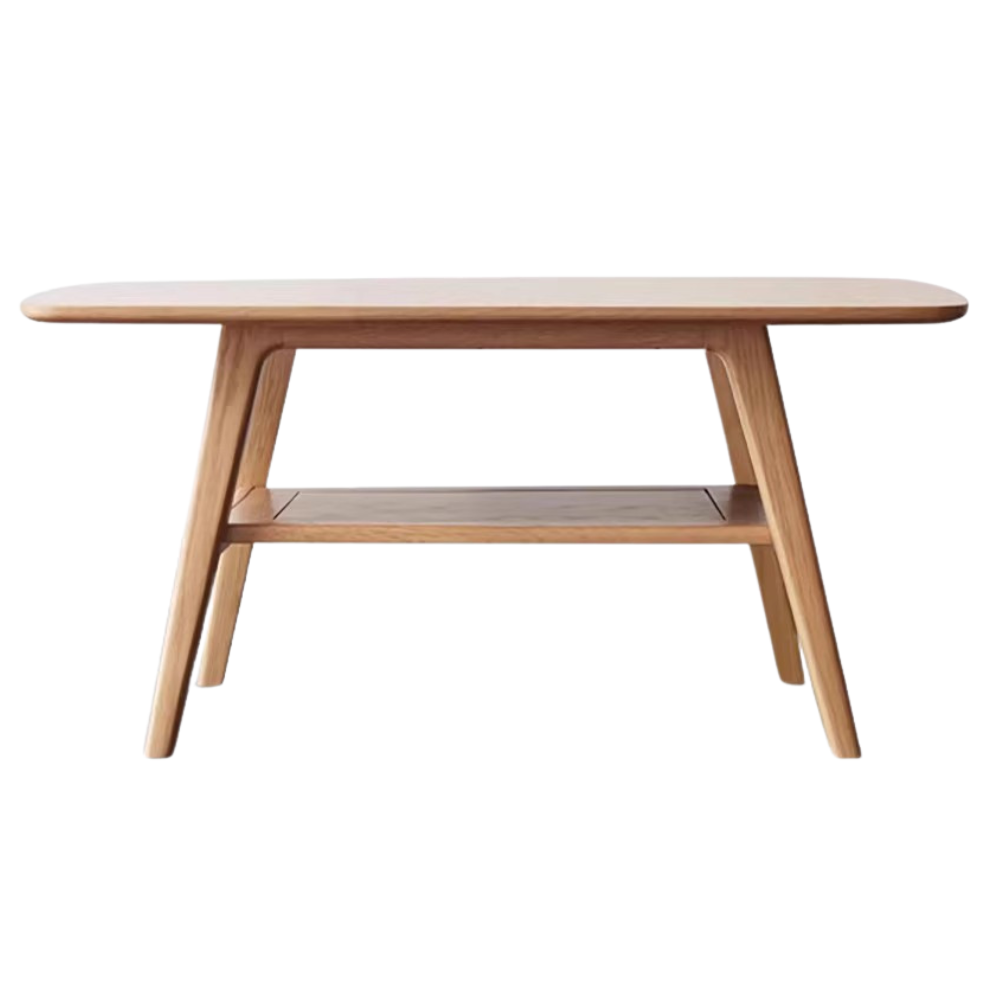 Solid Oak Wood Modern Coffee Table - Stylish & Durable Living Room Furniture for Home Decor