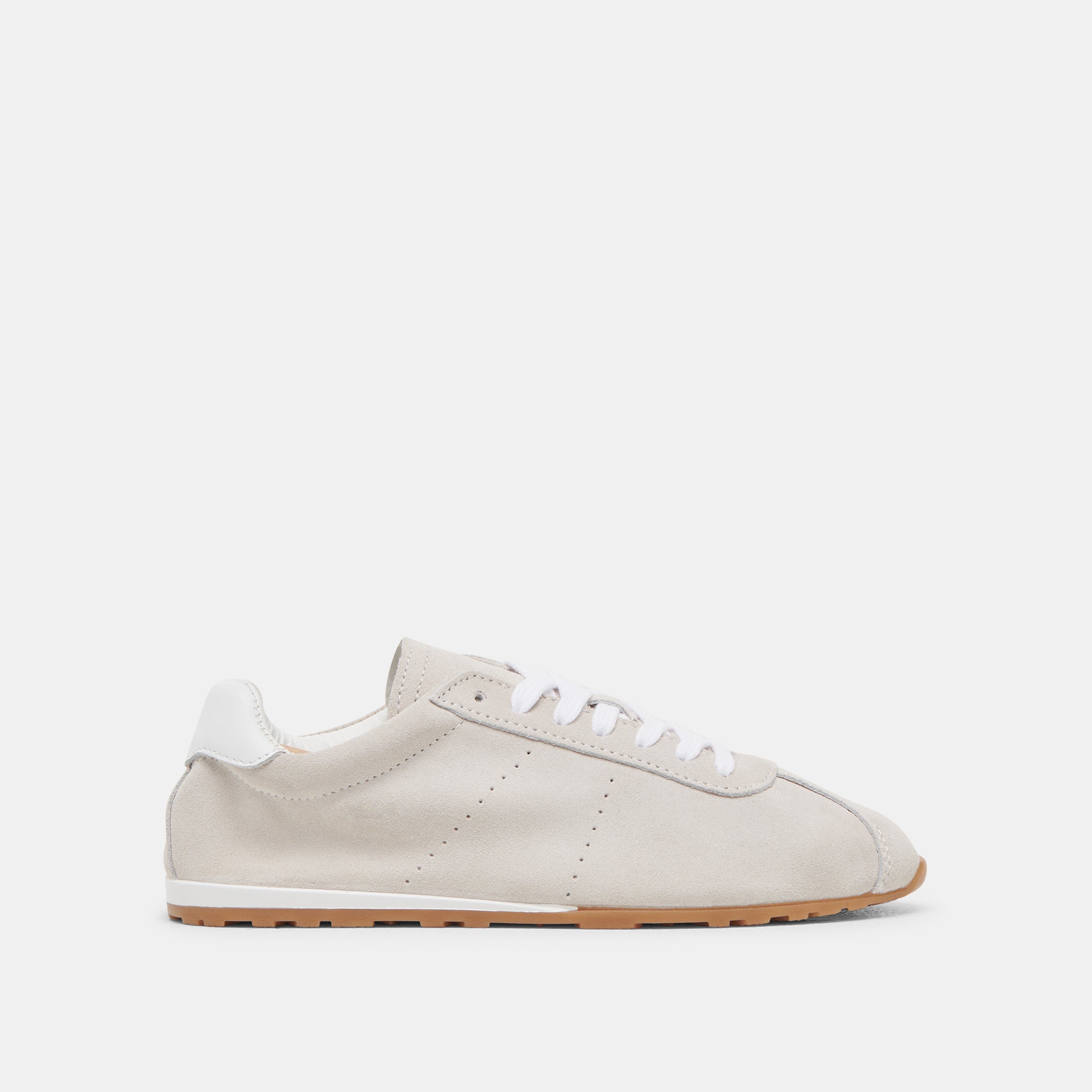 SERINA Women's Ivory Suede Sneakers - Comfortable Casual Walking Shoes for Everyday Wear, Gym, and Travel