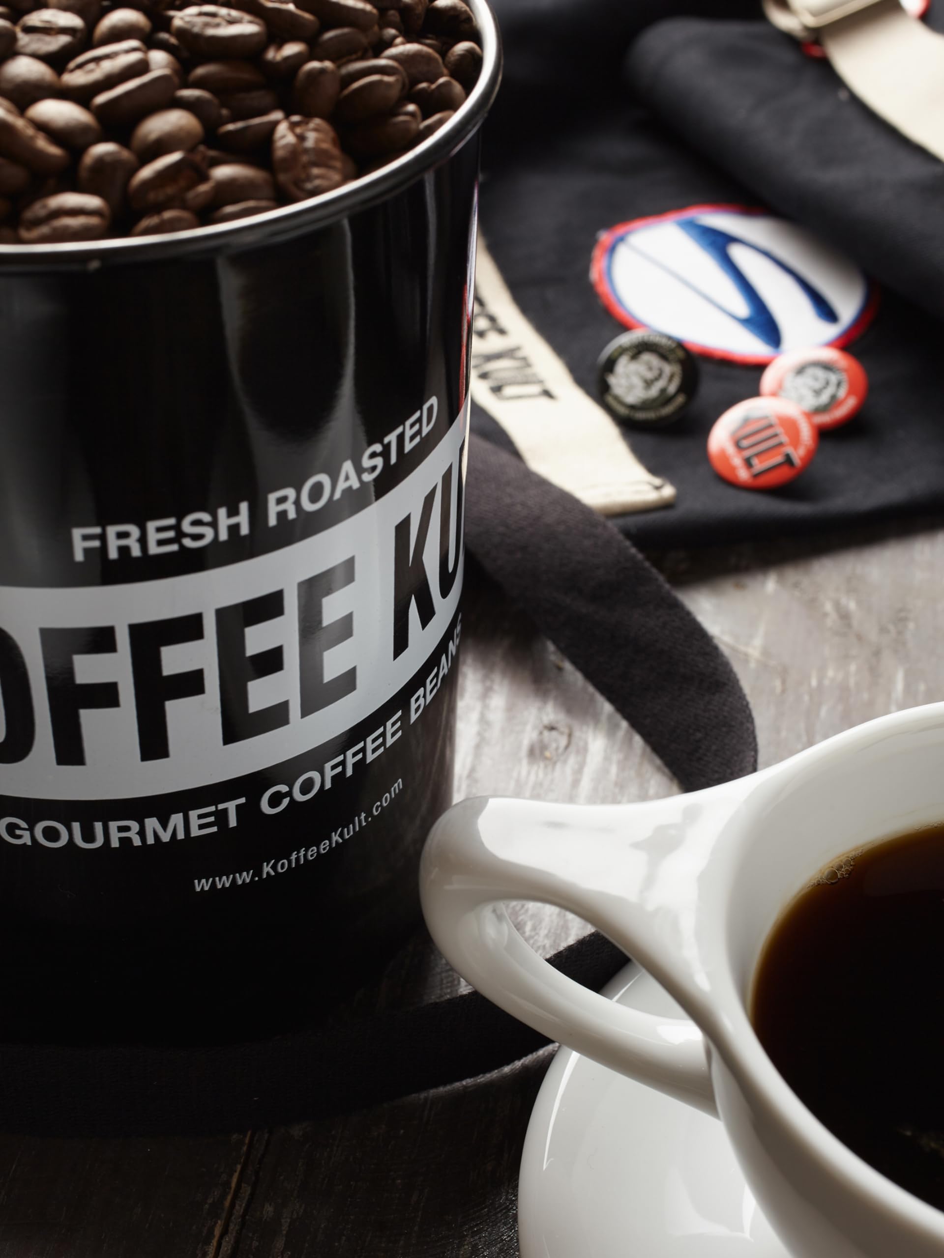 Premium Koffee Kult Dark Roast Whole Bean Coffee - 100% Arabica Gourmet Artisan Blend with Rich Chocolate & Cinnamon Notes - 80oz Resealable Bag for Freshness - Perfect for Home Brewing, Office Use & Gifts