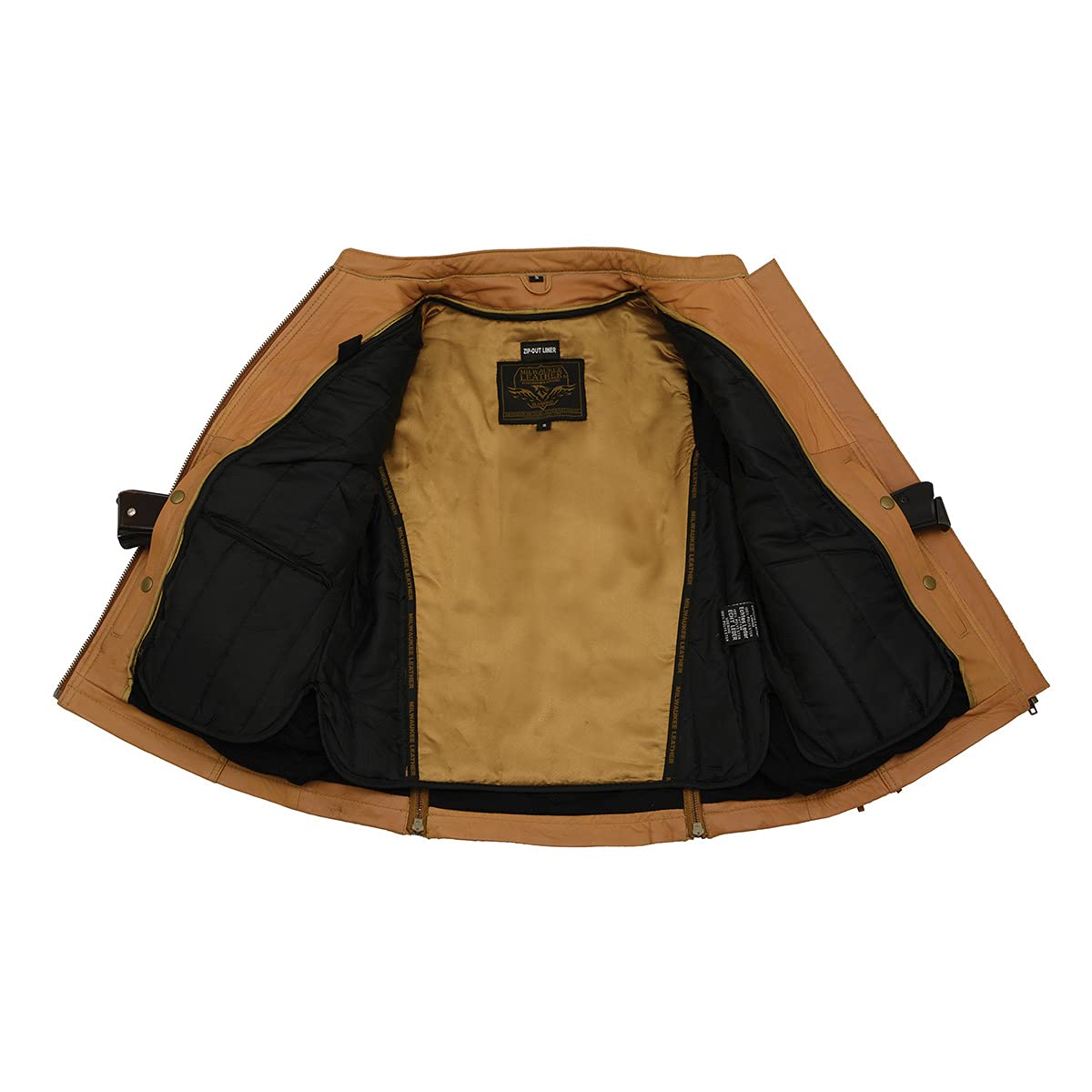 Milwaukee Leather MLL2565 Women's Black Fringed Lightweight Motorcycle Jacket - Stylish & Comfortable for Riding, Biker Events & Casual Outfits