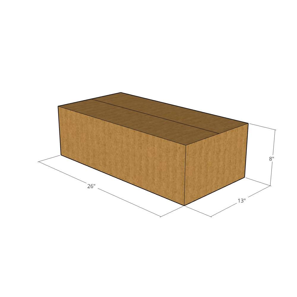 26x13x8 Inches 125-Pack 32 ECT Corrugated Shipping Boxes - Heavy Duty Moving & Storage Boxes for Ecommerce, Home & Office Use