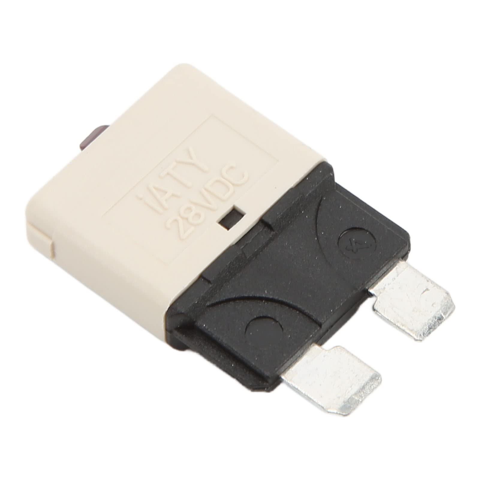 25A Manual Reset Blade Fuses - 28VDC Durable White Automotive Fuses for Vehicles & Low Voltage Ships - Perfect for Car, Boat, and Marine Electrical Systems Protection