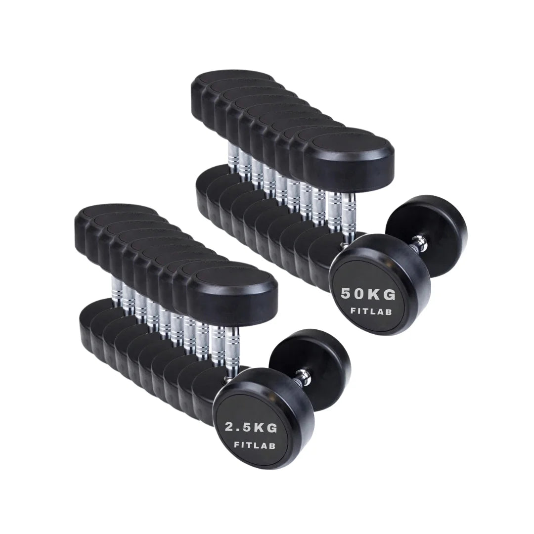 Premium Adjustable Dumbbells Set 2.5kg to 50kg (5.5lb-110lb) - 20 Pairs with 2 Storage Racks for Home Gym, Strength Training & Weightlifting