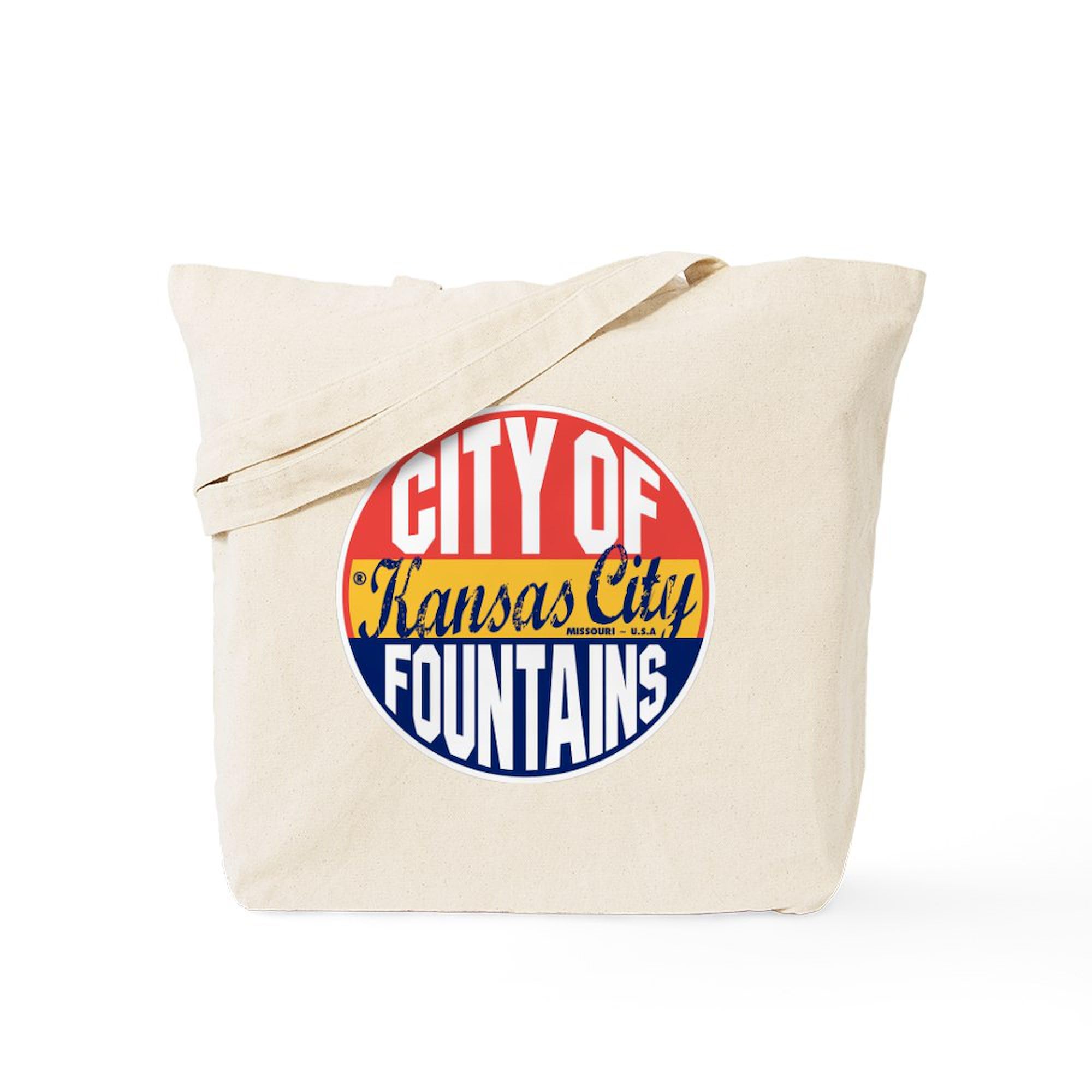 Kansas City Vintage Tote Bag - Natural Canvas Reusable Shopping Bag for Groceries, Beach & Daily Use | Eco-Friendly Cotton Tote with Unique Design