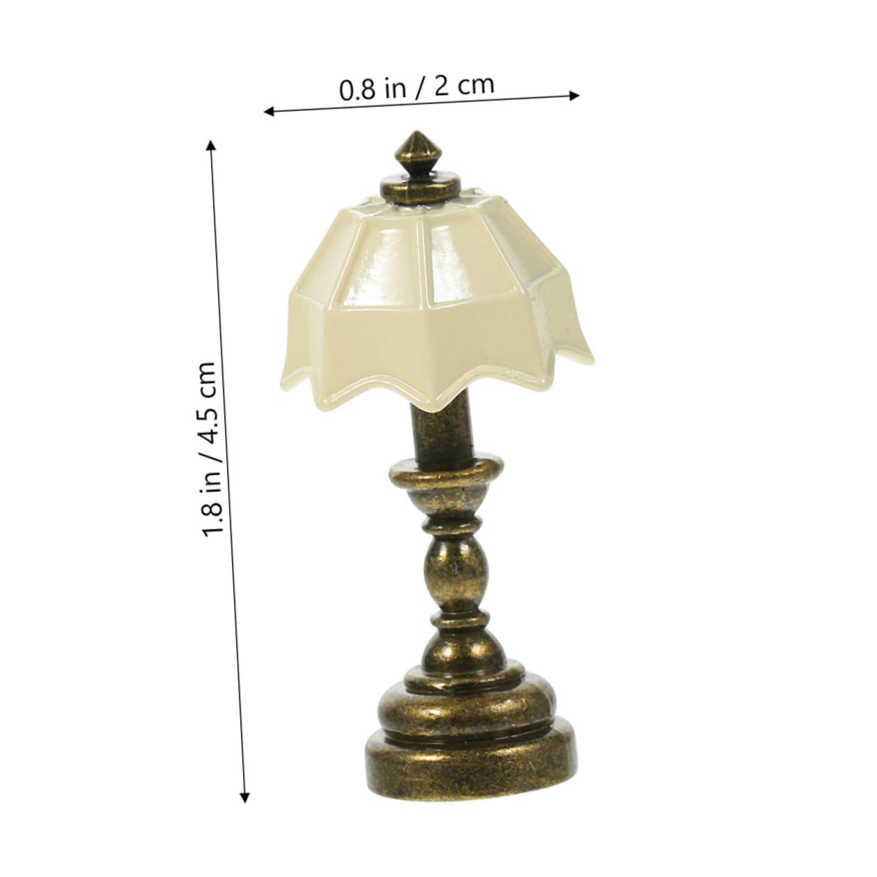 Vintage Miniature Desk Lamp Set of 3 - Mini Dollhouse Lighting for DIY Scenes, Fairy Gardens & Model Displays