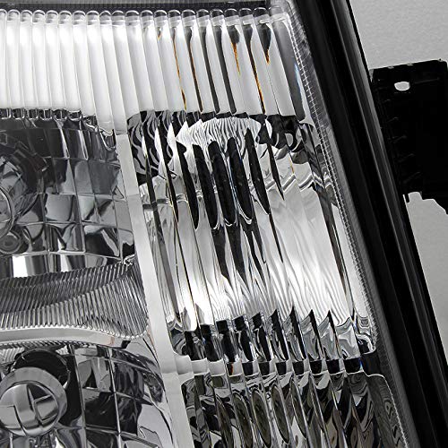 AKKON Chrome Clear HID Xenon Headlights for Cadillac Escalade - Direct Replacement Front Lamps Pair - Perfect for Night Driving & Off-Road Adventures