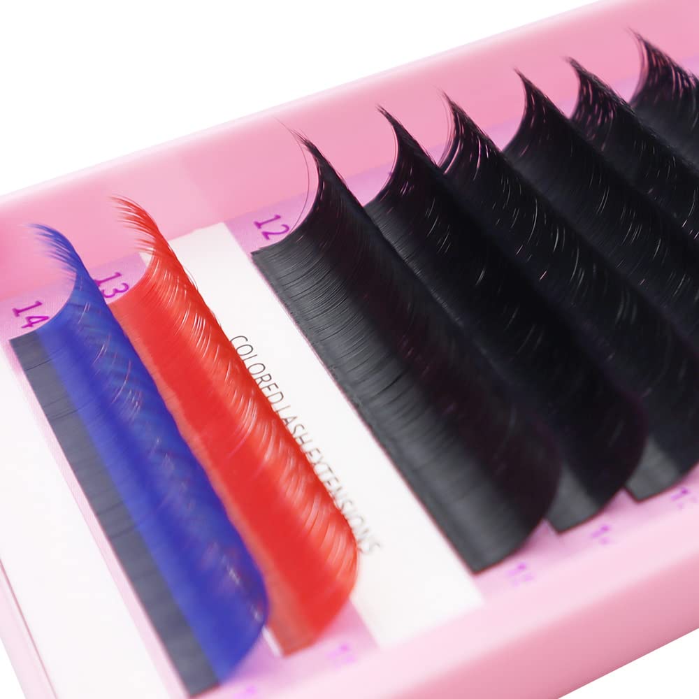 Dolahair Eyelash Extensions - D Curl 0.05mm Thickness, 8-15mm Mixed Lengths, C/CC/D/DD Curl Options for Volume & Self-Fanning Lashes - Professional Lash Trays with Easy Fanning Design (14 Lines + 2 Bonus) - Perfect for Salon, Spa & Home Use