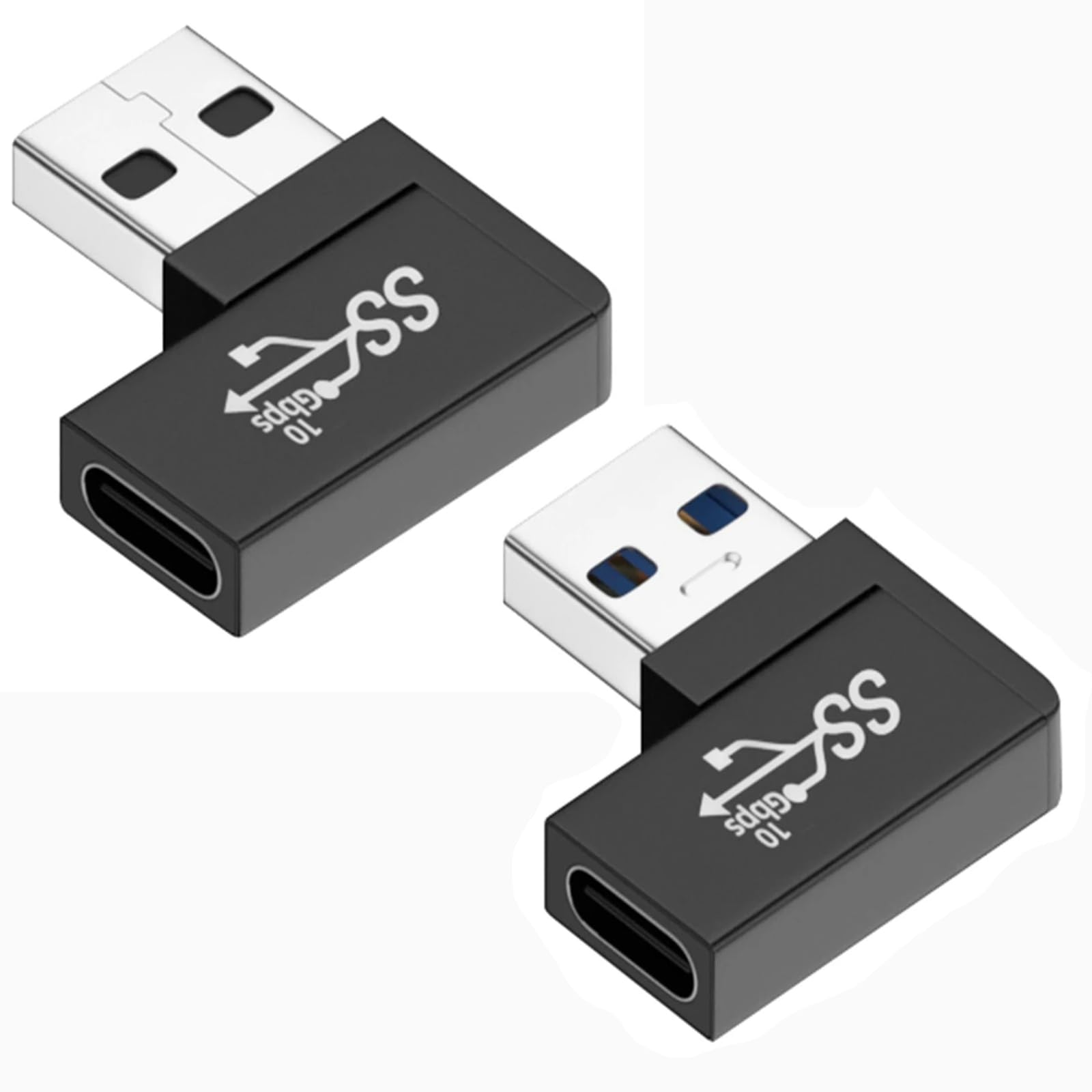 Herfair 2 Pack USB-C to USB 3.1 Adapter 10Gbps - for MacBook, Laptop, Phone Charging & Data Transfer