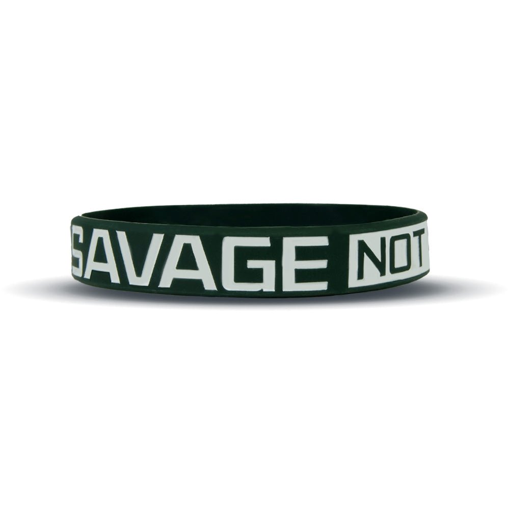 Savage Not Average Wristband - Motivational Rubber Bracelet for Men & Women - Gym, Workout, Running, Sports, Everyday Wear