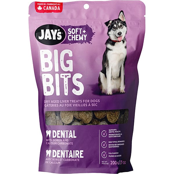 Jay's Soft & Chewy Big Bits Dental Dog Treats for Large Breeds - Natural Tartar Control & Fresh Breath - Perfect for Training Rewards and Oral Care