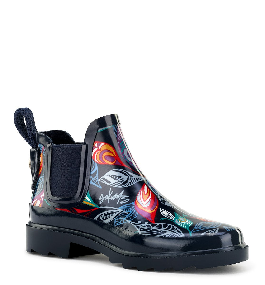 Waterproof Rhyme Ankle Rain Boots for Women - Lightweight Comfortable Rubber Rain Shoes for Walking, Gardening & Outdoor Activities