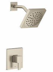 Moen 90 Degree M Core 2 Series Shower Trim with Eco Performance - Brushed Nickel Finish (Model UTS2712EPBN) - Perfect for Modern Bathroom Renovations & Water Conservation