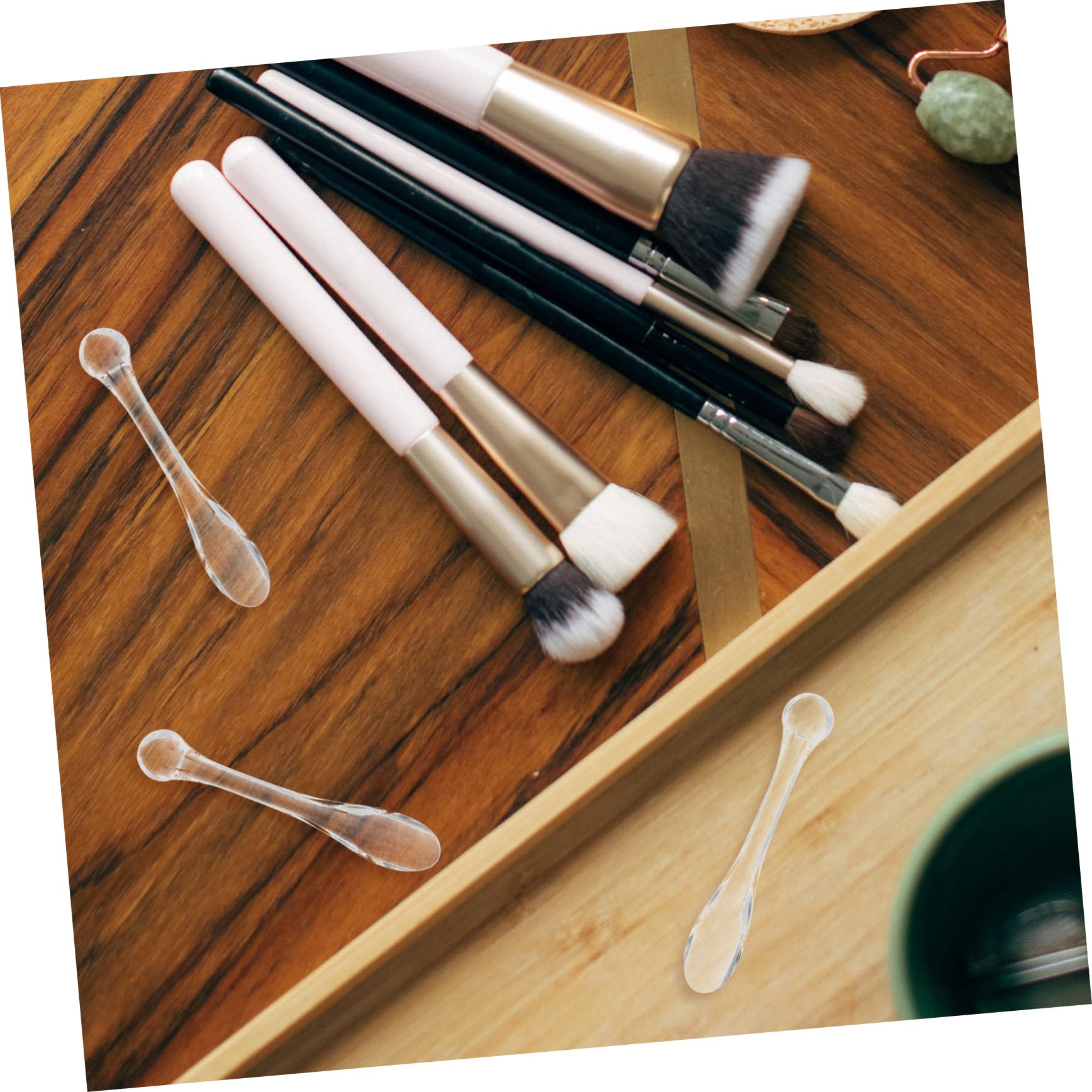 50pcs Mini Makeup Spatula Set - Reusable Blush & Lotion Applicators, Tiny Cream Spoons for Precise Makeup & Skincare Application - Perfect for Travel Kits, Salon Use & DIY Beauty Routines