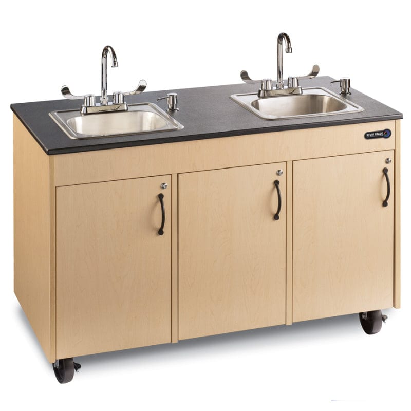 Ozark River Portable Double Basin Kids Sink - Adjustable Height for Children - Perfect for Play Kitchens, Outdoor Camping & Pretend Play