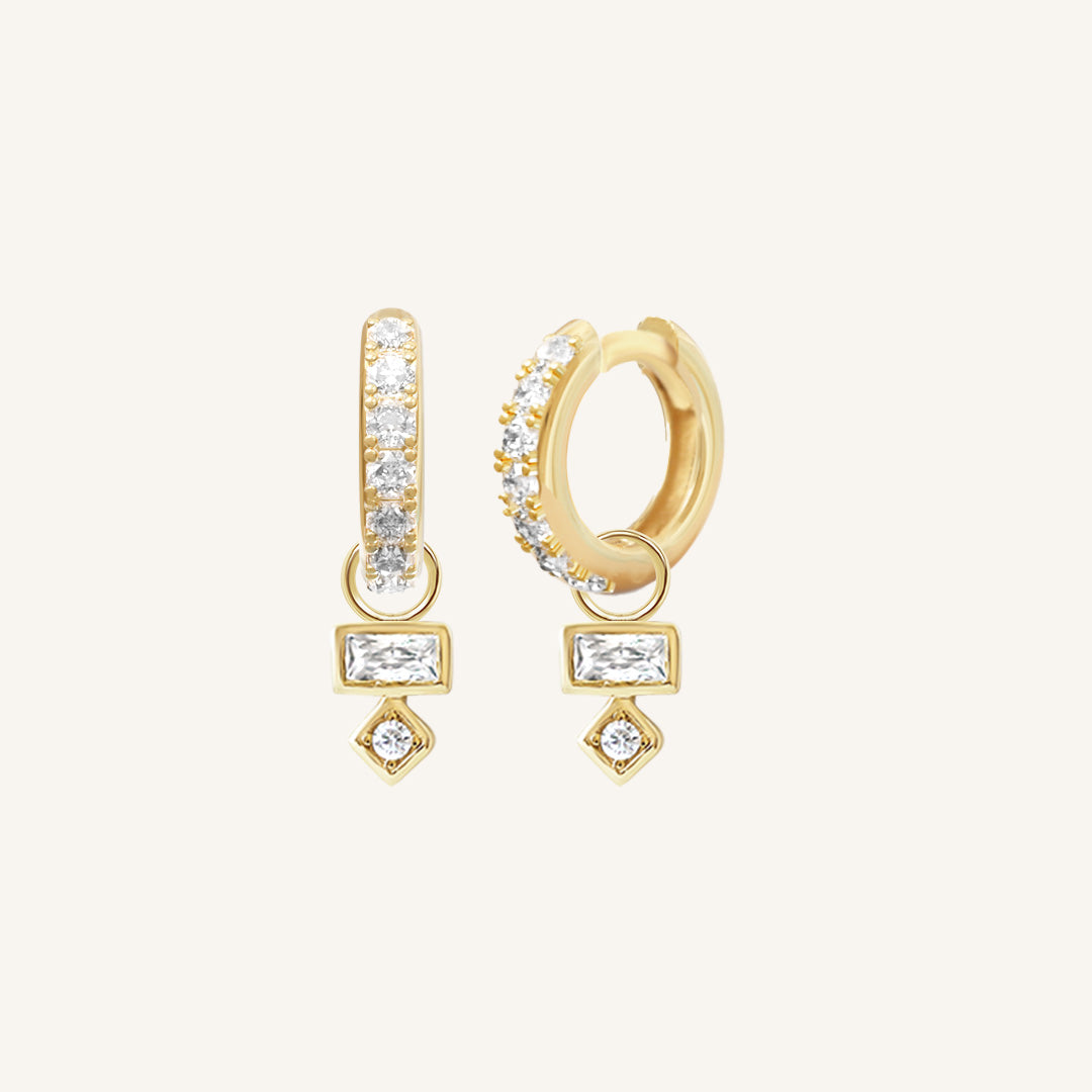 Resilience Crystal Hoops Earrings for Women - Sparkling Dangle Earrings for Party, Wedding & Everyday Wear