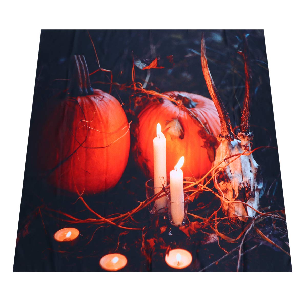 Halloween Tablecloth - Pumpkin Printed Halloween Table Cover for Dining Room, Kitchen & Party Decorations | Perfect for Halloween Parties, Dinners & Home Decor