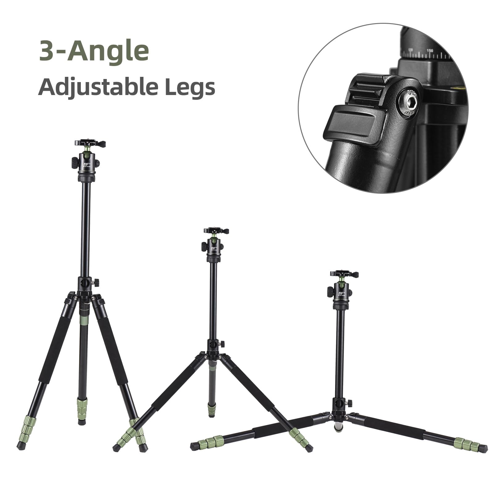 HUIOP 68-Inch Professional Aluminum Alloy Camera Tripod Stand with Panoramic Ballhead - Heavy Duty 10kg/22lbs Load Capacity for DSLR Cameras & Video Camcorders - Includes Carrying Bag for Travel, Photography & Videography