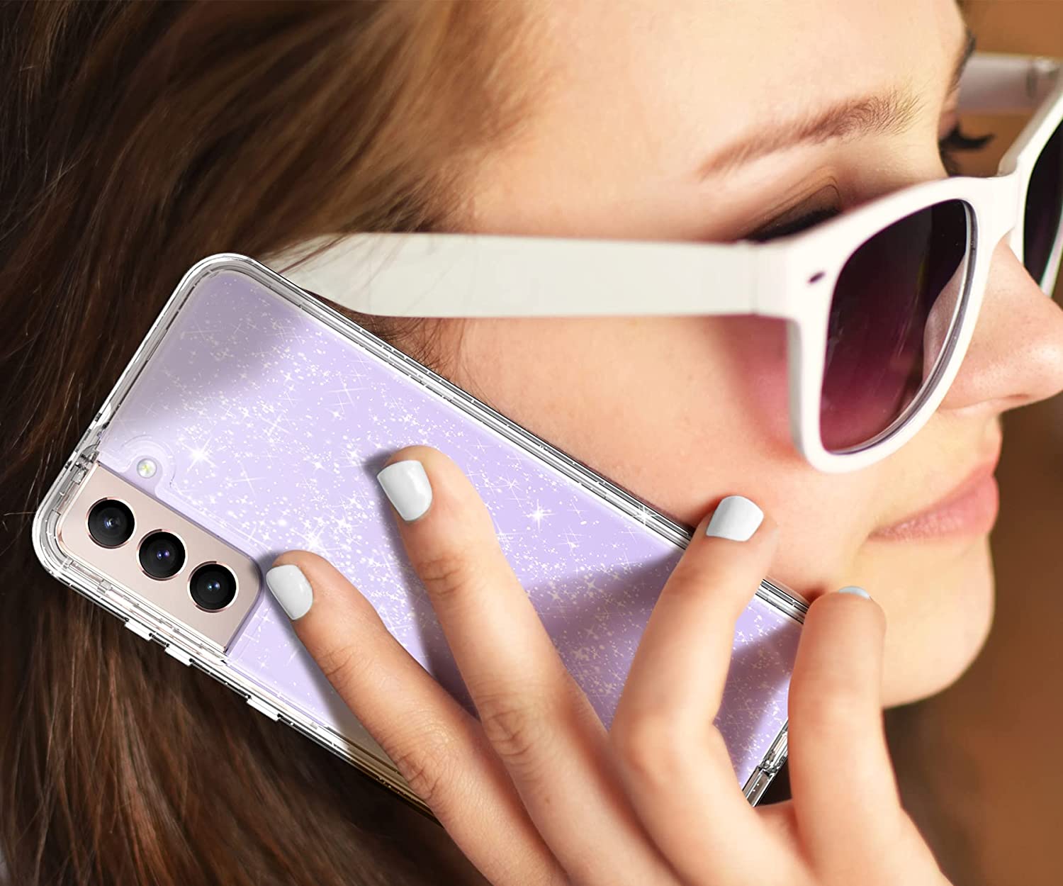 Coolwee Crystal Glitter Galaxy S22 Plus Heavy Duty Full Protective Case - Shockproof & Scratch Resistant Cover for Samsung Galaxy S22+ (Perfect for Everyday Use, Travel & Outdoor Activities)
