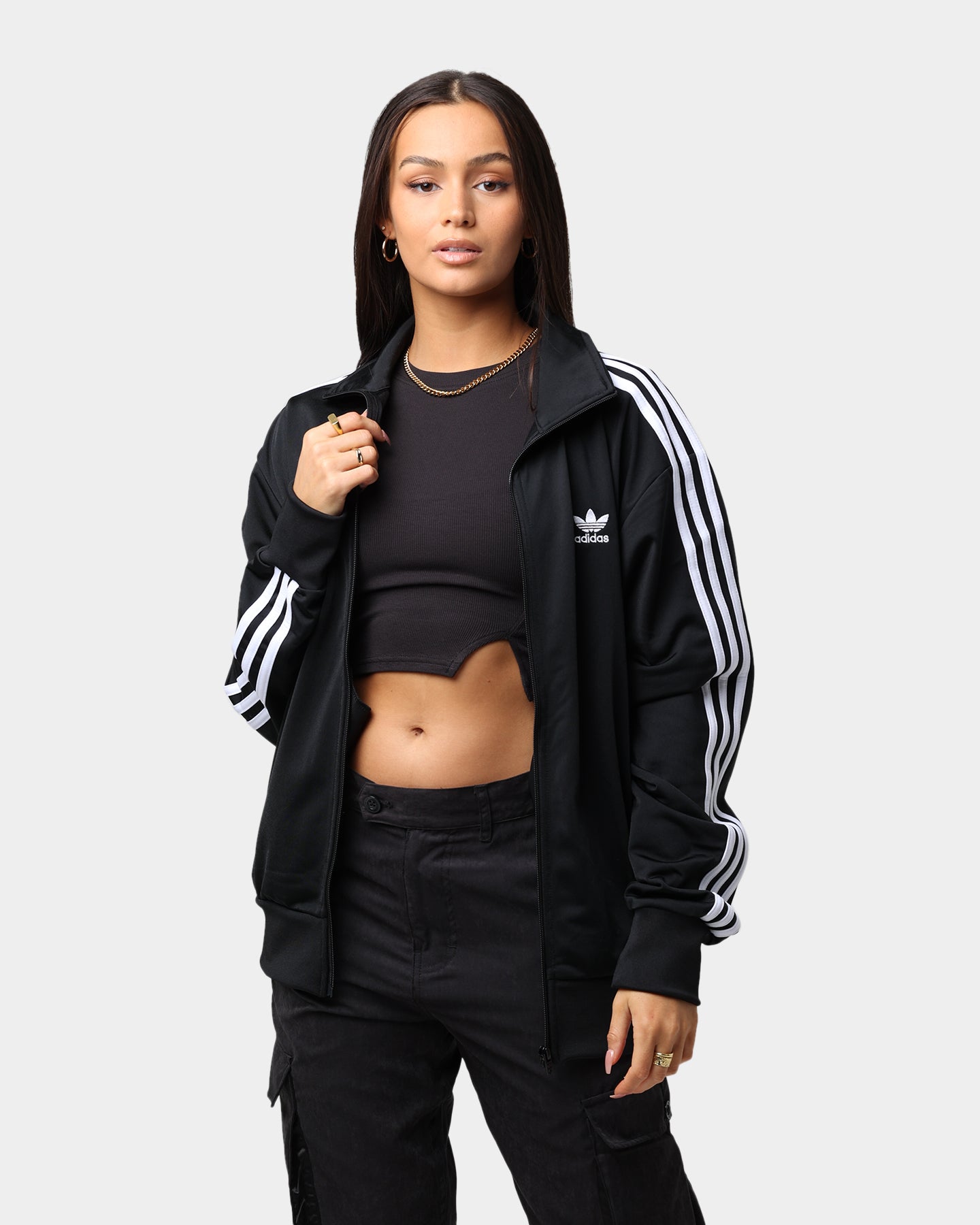 Adidas Firebird Track Jacket for Men & Women - Classic Black Retro Running Jacket - Lightweight Windbreaker for Jogging, Workouts & Streetwear Fashion