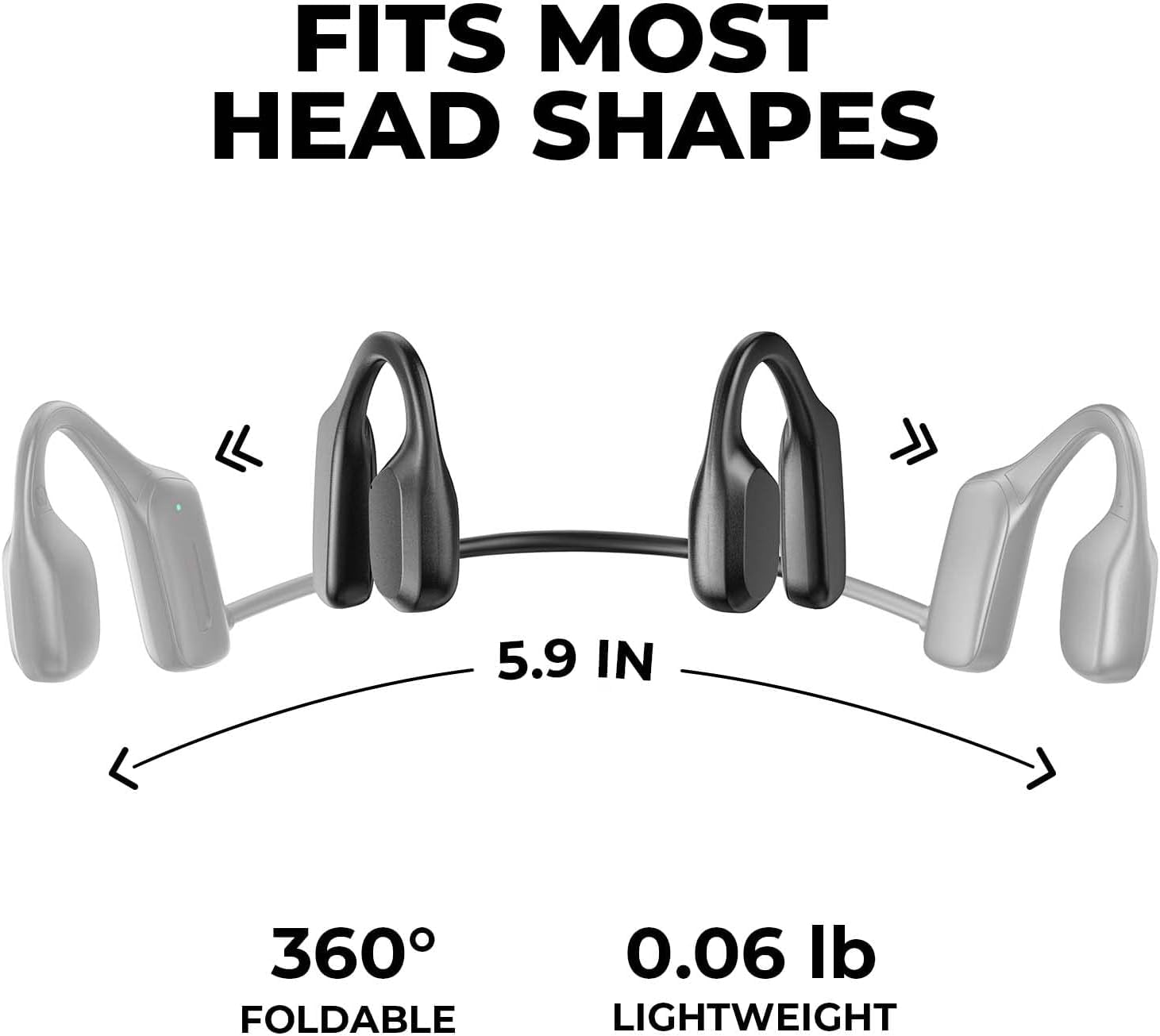 ANINUALE Bone Conduction Headphones Bluetooth 5.3 - IP68 Waterproof Wireless Open-Ear Headphones with 32GB MP3 Player for Swimming, Running, Diving, Cycling - Perfect for Workouts, Outdoor Sports & Water Activities