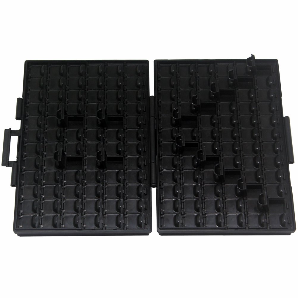 ESD Safe SMD Resistor IC Chips Organizer with 144 Bins - Anti-Static Storage Box for Electronic Components | Perfect for PCB Repair, DIY Projects & Electronics Workbench Organization