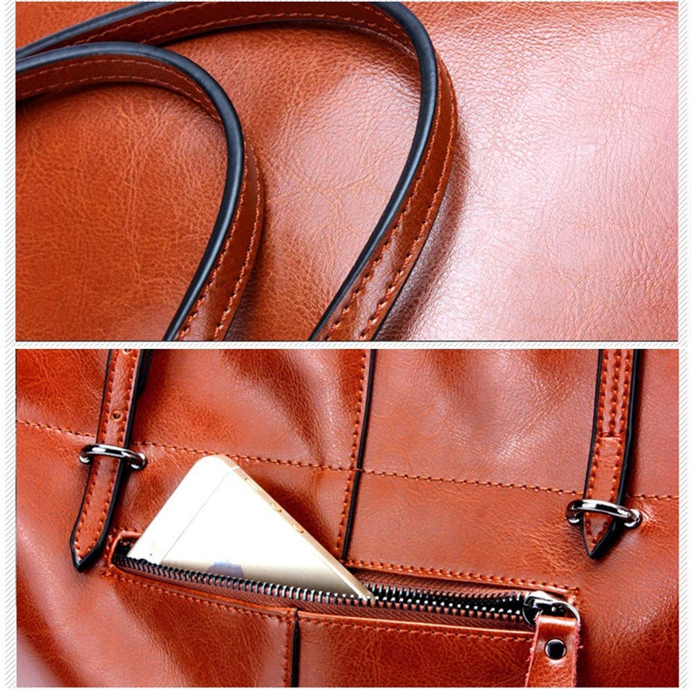Premium Genuine Leather Women's Tote Bag - Stylish Shoulder Handbag Purse for Work, Travel & Everyday Use | JIUFENG Classic Designer Bag