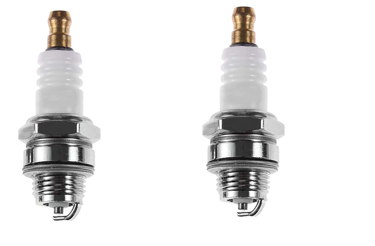 High Performance Spark Plug (2-Pack) for 52cc/43cc 2-Stroke Brush Cutters - Ideal for Lawn Maintenance, Landscaping & Gardening Tools