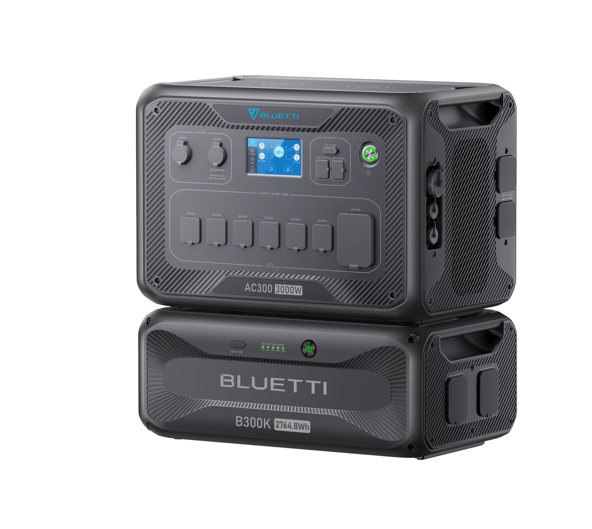 BLUETTI AC300 + B300K Solar Power Station | 3000W 3072Wh Home Battery Backup System for Emergency Power, Camping & Off-Grid Living