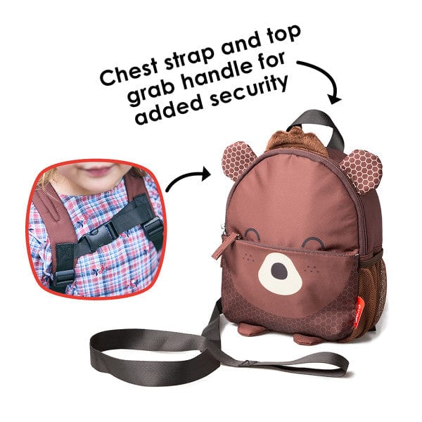 Diono Sure Steps Safety Reins and Backpack for Toddlers - Adjustable Child Harness with Leash for Walking, Travel & Shopping - Anti-Lost Backpack for Kids 1-3 Years Old