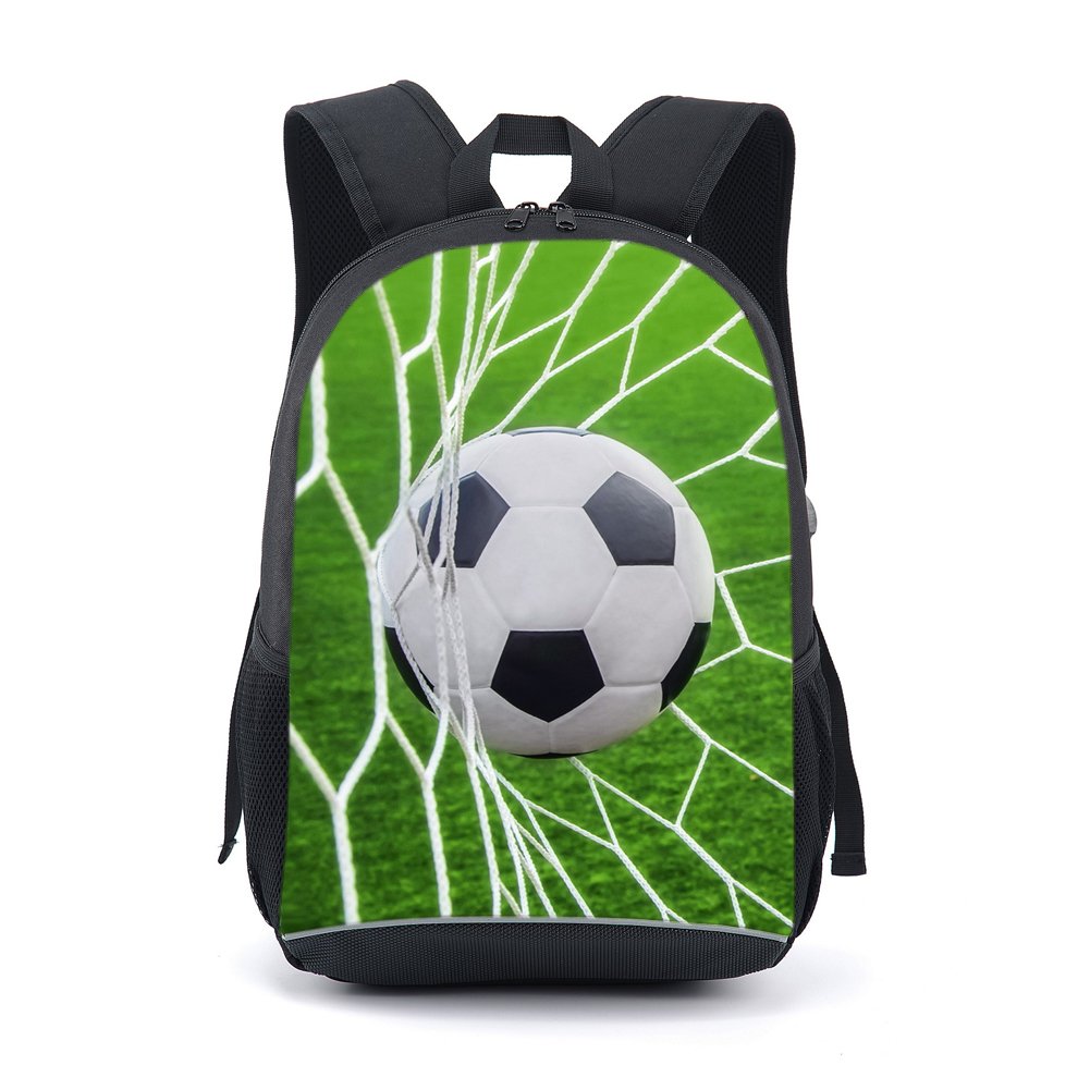 Football Backpack for Kids - Durable Combustion Pattern School Bookbag with Adjustable Straps | Perfect for Sports, School & Travel
