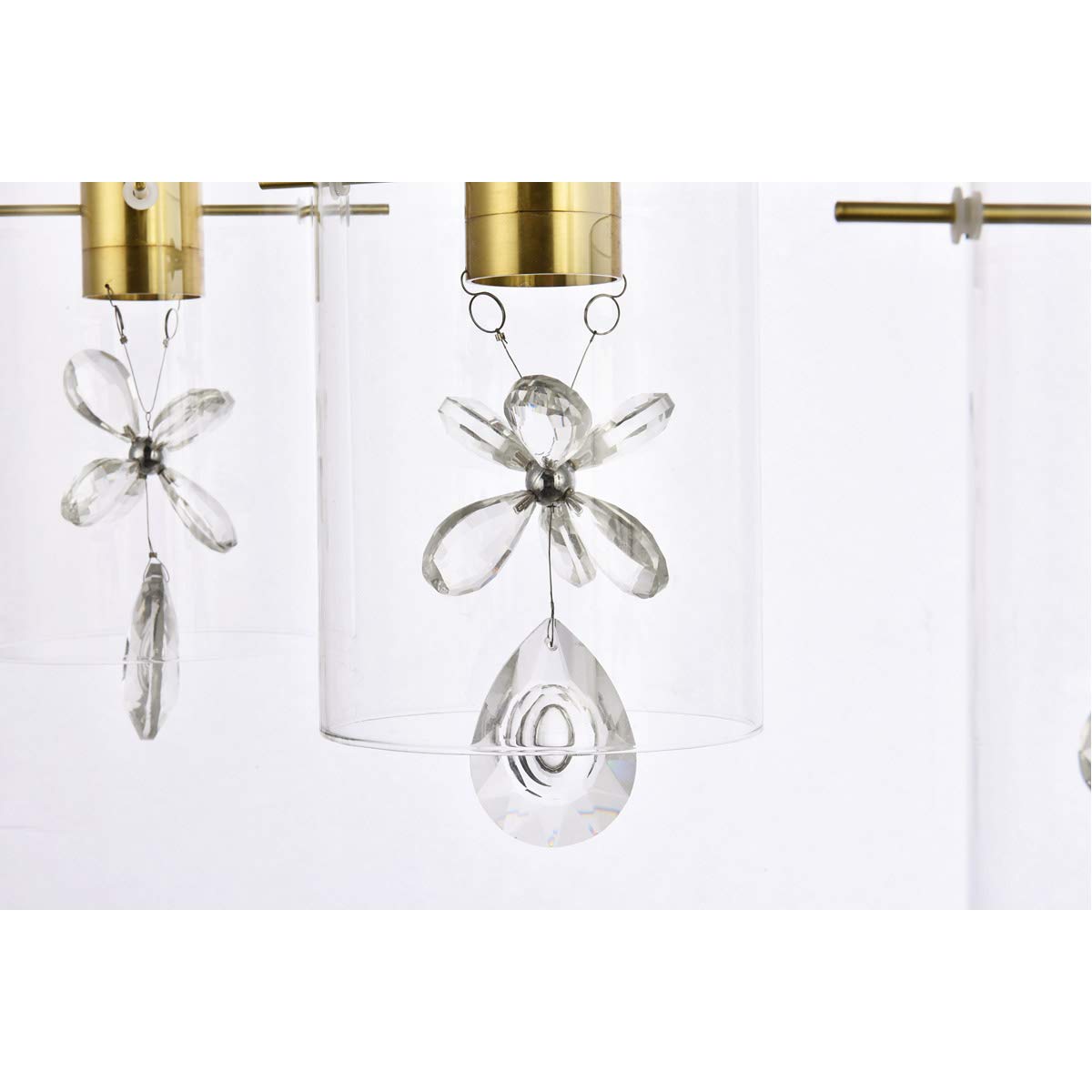Luxury Hana 3-Light Gold Pendant Lighting Fixture for Living Room, Kitchen, Bedroom & Hallway - Elegant Ceiling Light for Dining Room, Foyer & Home Decor