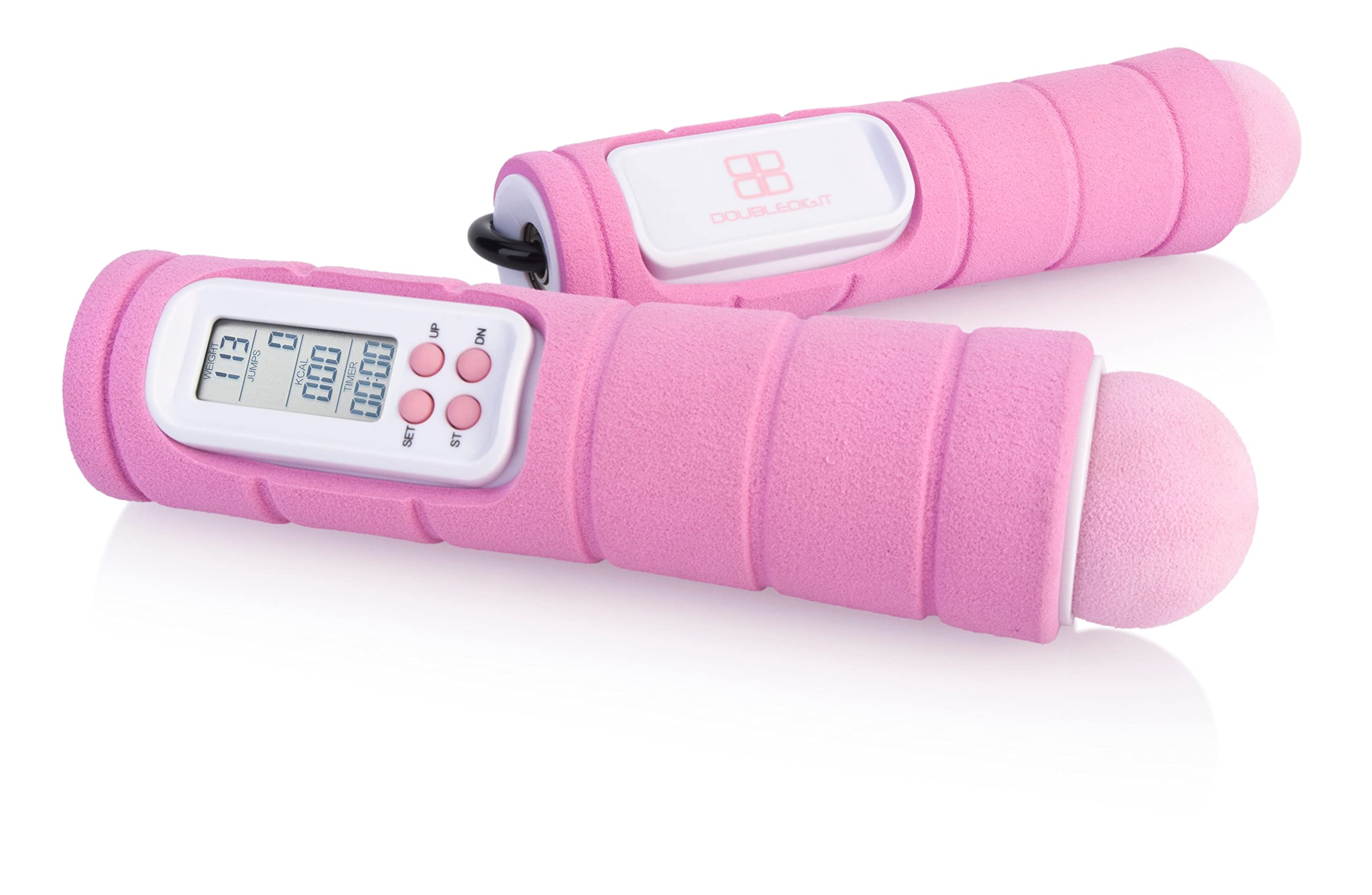 DOUBLEDIGIT Jump Rope for Fitness Training - Pink Speed Rope for Boxing, Cardio & Workouts - Ideal for Home Gym, CrossFit & Weight Loss Exercises
