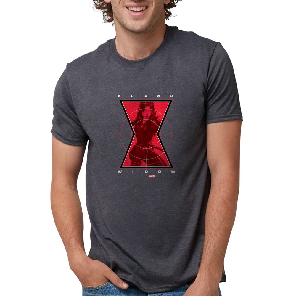 Black Widow Men's Deluxe Tri-Blend T-Shirt - Soft & Comfortable Graphic Tee for Marvel Fans | Perfect for Casual Wear, Cosplay & Superhero Outfits