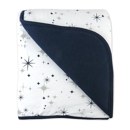 1-pack Jumbo Twinkle Star Navy Reversible Quilted Blanket