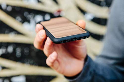 Slim Wooden Phone Case for iPhone 12/12 Pro - Natural Walnut Sky & Sawtooth Mountains Design | Eco-Friendly Protective Cover | Perfect for Outdoor Adventures & Daily Use