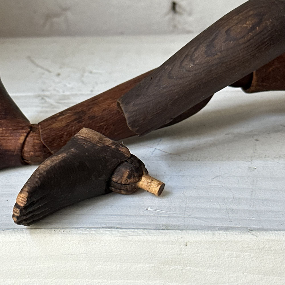Antique Carved Wood Artist's Model - Handcrafted Wooden Mannequin for Drawing & Painting - Perfect for Art Studios, Classrooms & Home Decor