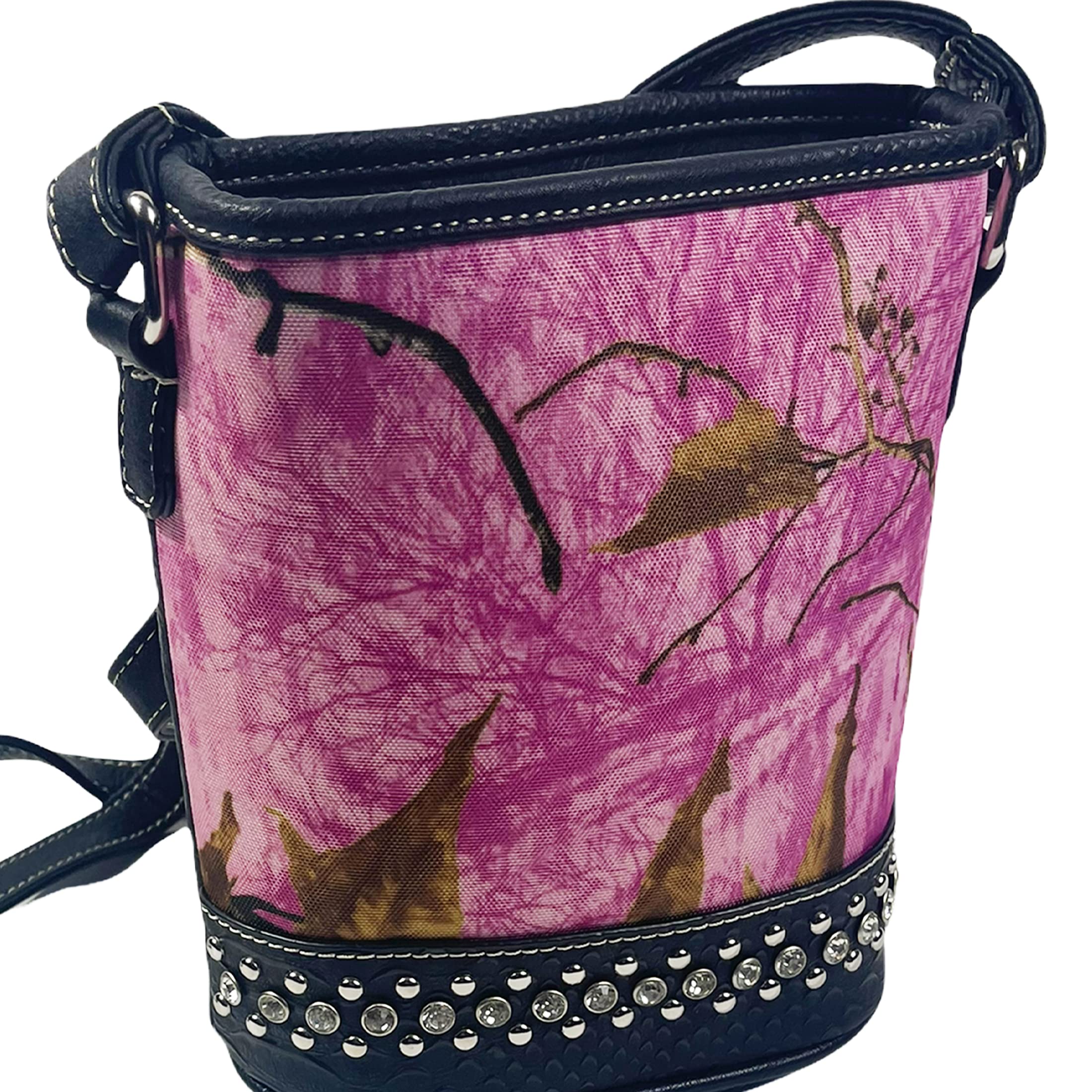 Urbalabs Camouflage Hunting Western Purse - Small Rhinestone Handbag Tote for Cowgirl & Country Style | Perfect for Outdoor Adventures, Hunting Trips & Country Music Festivals
