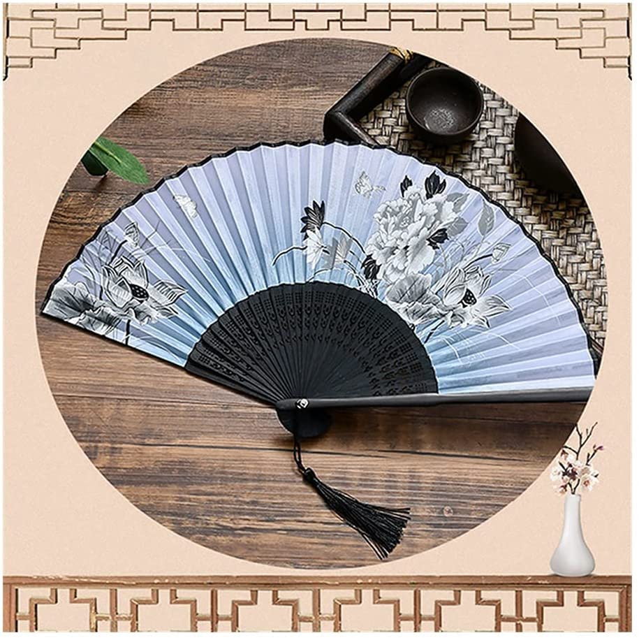 Chinese Style Hand Fan - Elegant Silk Folding Fan with Lace Pattern for Women, Wedding, Dance & Photo Props (20 Pack) | Perfect for Traditional Performances, Bridal Accessories & Cultural Events
