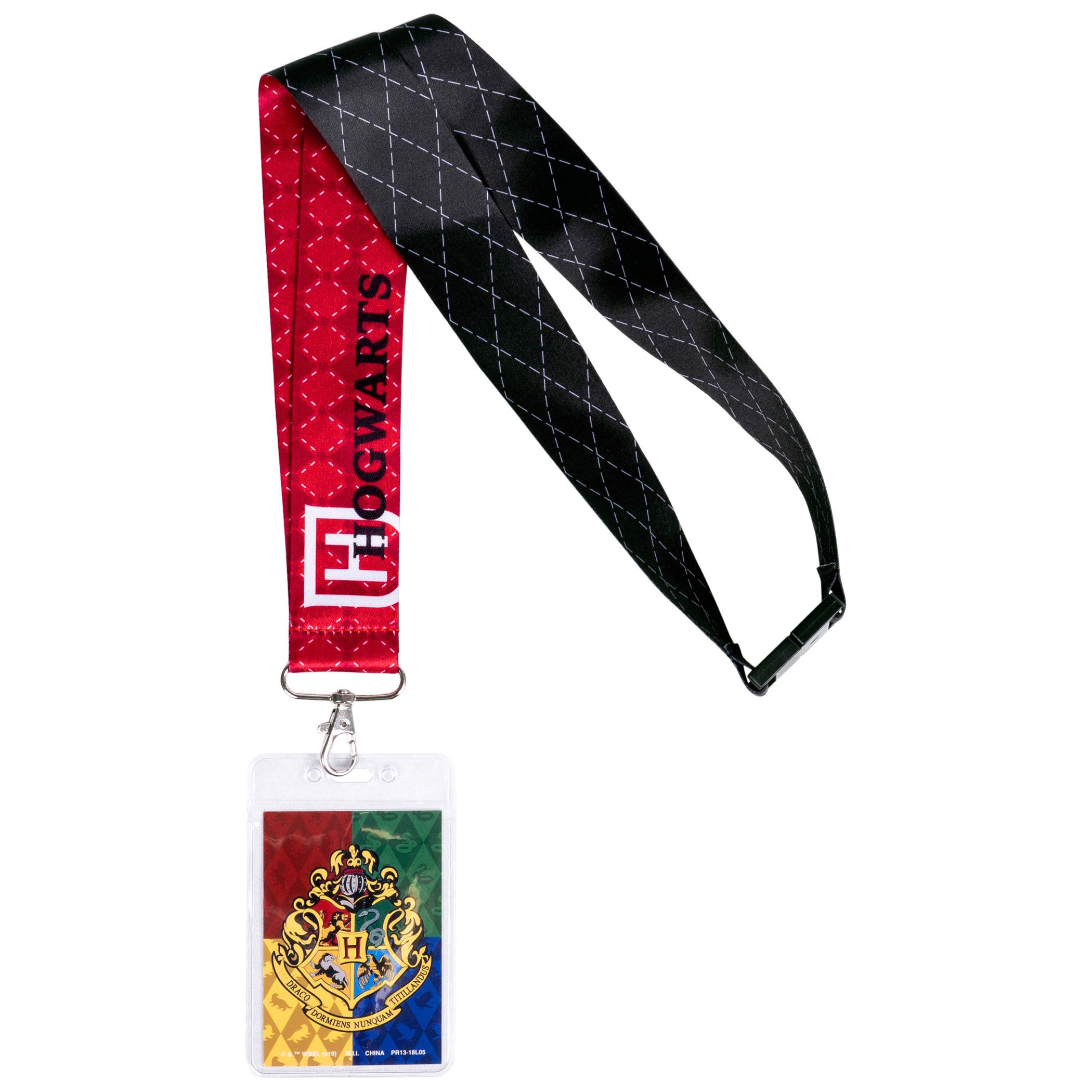 Harry Potter Red Hogwarts Lanyard - Official Hogwarts School ID Badge Holder for Teachers, Students & Fans - Perfect for Work, School, Conventions & Cosplay