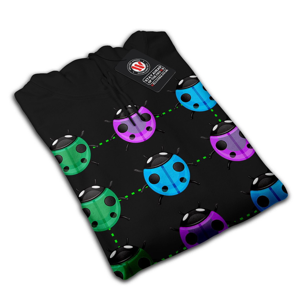 Wellcoda Women's Ladybug Hoodie - Cute Ladybird Print Sweatshirt for Casual Wear, Lounge & Outdoor Activities