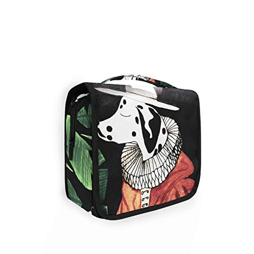Tarity Large Hanging Travel Toiletry Bag for Women & Men - Waterproof Cosmetic Organizer with Hook, Renaissance Dalmatian Print - Portable Makeup Train Case for Toiletries, Shower Essentials & Accessories - Perfect for Vacation, Camping & Gym Use