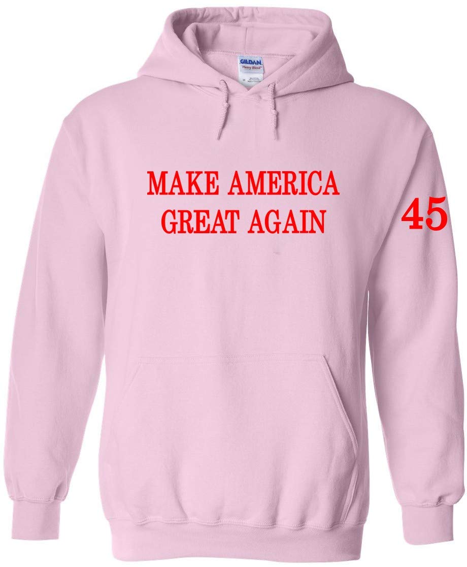 Make America Great Again Pullover Hoodie - Patriotic Pink Sweatshirt for Men & Women | Comfortable & Stylish for Casual Wear, Outdoor Activities & Political Events