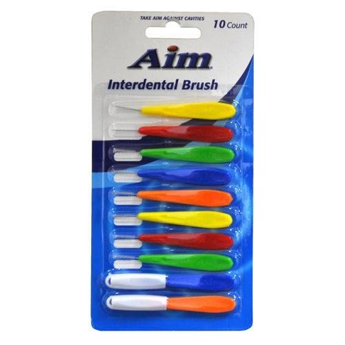 Aim Interdental Brushes - Pack of 12, Soft Bristle Dental Cleaners for Teeth and Gums - Perfect for Travel, Braces, and Oral Hygiene Care